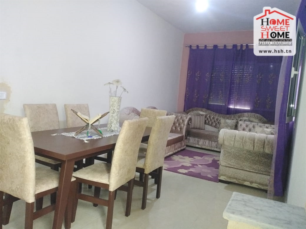 Hammam Chatt&nbsp;Borj Cedria&nbsp;Location&nbsp;Appart. 3 pi�ces&nbsp;Rdc s3 b�gonia meubl� �  borj cedria