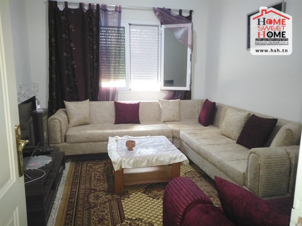 Hammam Chatt&nbsp;Borj Cedria&nbsp;Location&nbsp;Appart. 3 pi�ces&nbsp;Rdc s3 b�gonia meubl� �  borj cedria