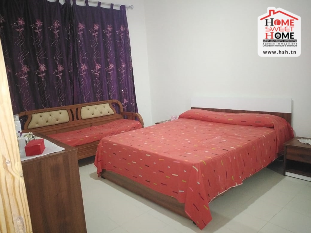 Hammam Chatt&nbsp;Borj Cedria&nbsp;Location&nbsp;Appart. 3 pi�ces&nbsp;Rdc s3 b�gonia meubl� �  borj cedria