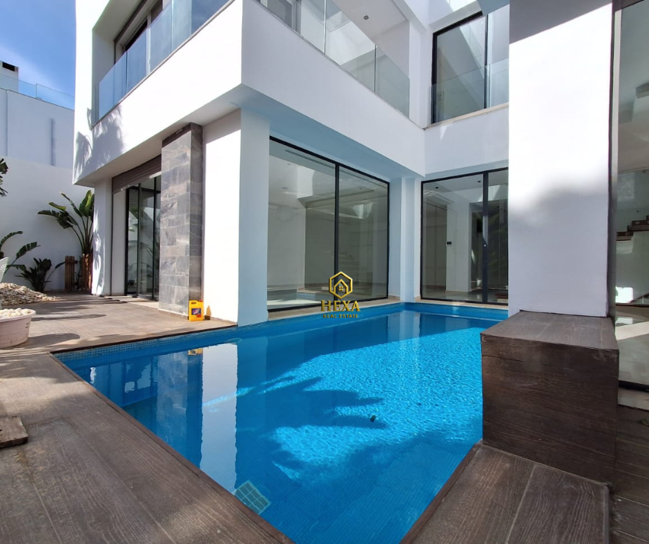 La Marsa&nbsp;Marsa Erriadh&nbsp;Location&nbsp;Maisons&nbsp;Villa s4 �la marsa avec piscine et jardin en suite