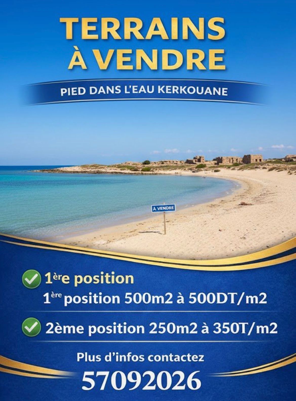 Kelibia&nbsp;Kerkouane&nbsp;Terrain&nbsp;Terrain agricole&nbsp;Terrains titr�s pour habitation ou investissement