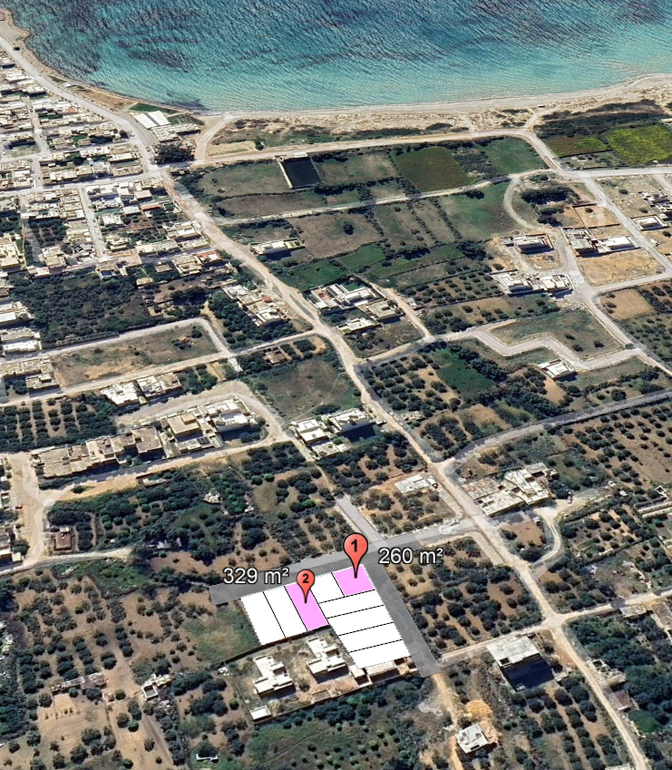 Beni Khiar&nbsp;Beni Khiar&nbsp;Terrain&nbsp;Terrain nu&nbsp;2 terrains � 2 min de la mer beni khiar