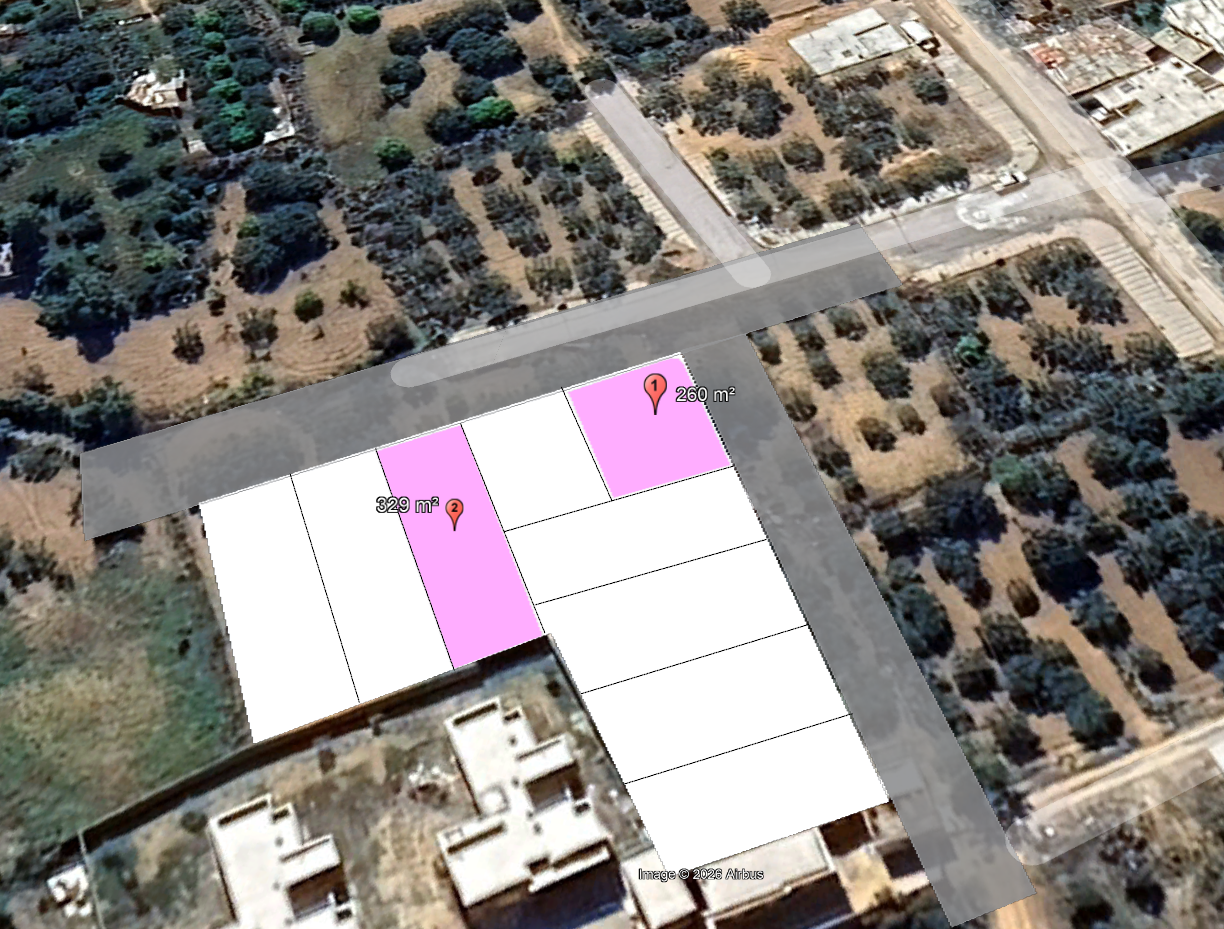 Beni Khiar&nbsp;Beni Khiar&nbsp;Terrain&nbsp;Terrain nu&nbsp;2 terrains � 2 min de la mer beni khiar