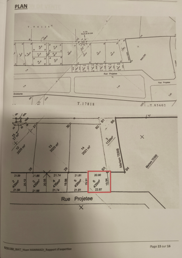 Raoued&nbsp;Borj Touil&nbsp;Terrain&nbsp;Terrain nu&nbsp;Terrain dans une zone en construction