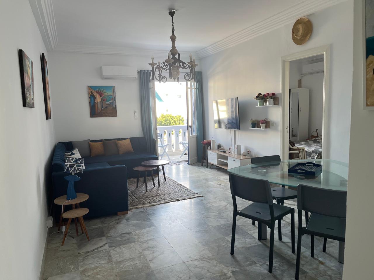 La Marsa&nbsp;Gammart&nbsp;Location vacances&nbsp;Appart. 2 pi�ces&nbsp;S1 meubl�  gammarth