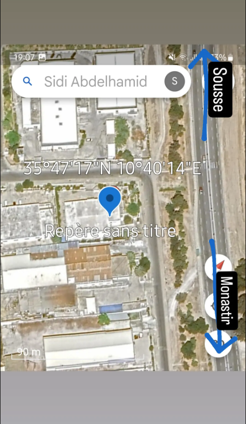 Sousse Ville&nbsp;Sousse&nbsp;Location&nbsp;Surfaces&nbsp;Sur la route principale reliant sousse � monastir