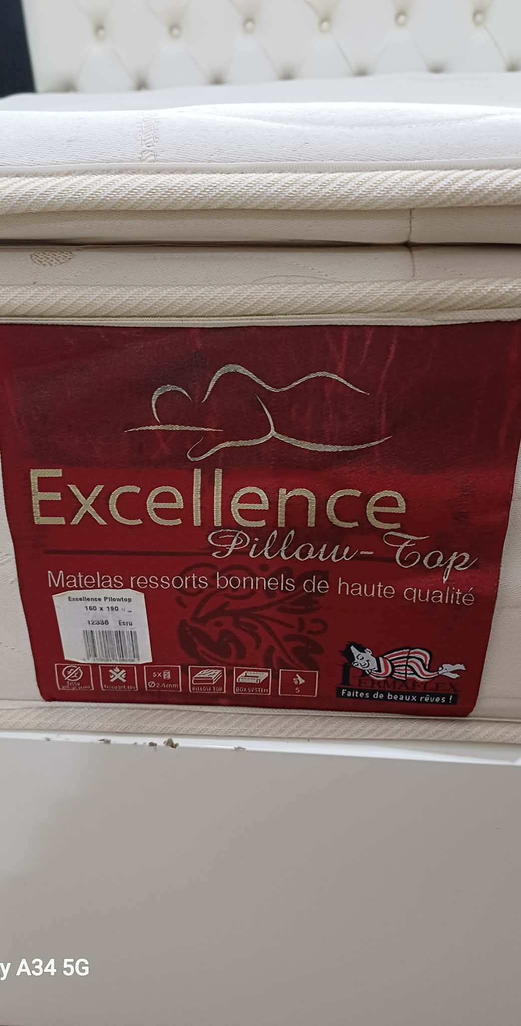 El Mourouj&nbsp;El Mourouj&nbsp;Autres meubles&nbsp;Autres&nbsp;Matelas 2 place en excellent �tat permaflex