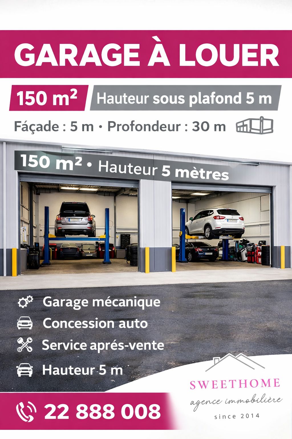 Ezzahra&nbsp;Ezzahra&nbsp;Bureaux & Commerces&nbsp;Atelier,Garage&nbsp;Garage � ezzahra