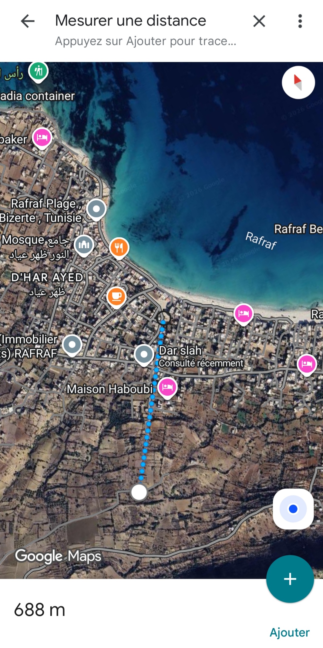 Ras Jebel&nbsp;Rafraf&nbsp;Terrain&nbsp;Terrain nu&nbsp;Terain de 3120 m2 a rafraf plage l'ahmeri