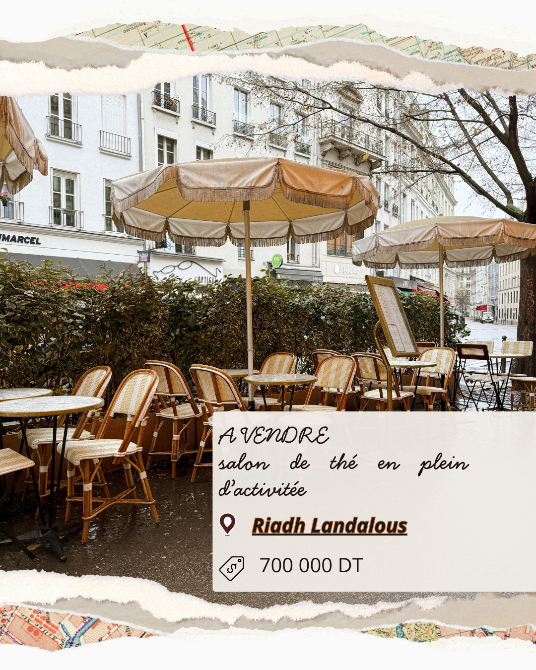 Ariana Ville&nbsp;Riadh Landlous&nbsp;Vente&nbsp;Surfaces&nbsp;Salon de th� fond et mur