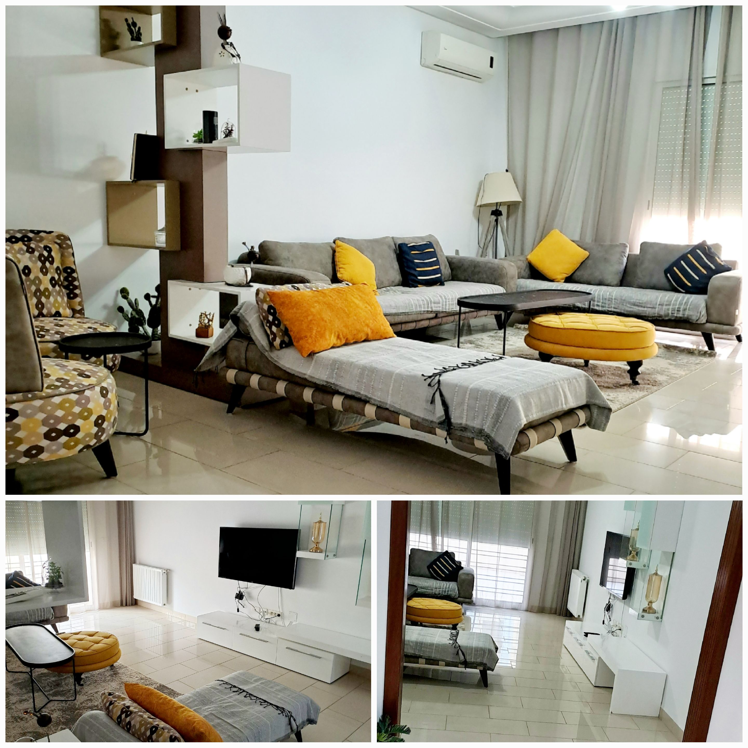 La Marsa&nbsp;El Aouina&nbsp;Location&nbsp;Appart. 4 pi�ces&nbsp;Particulier l s4 meubl� neuf cit� palmeraies