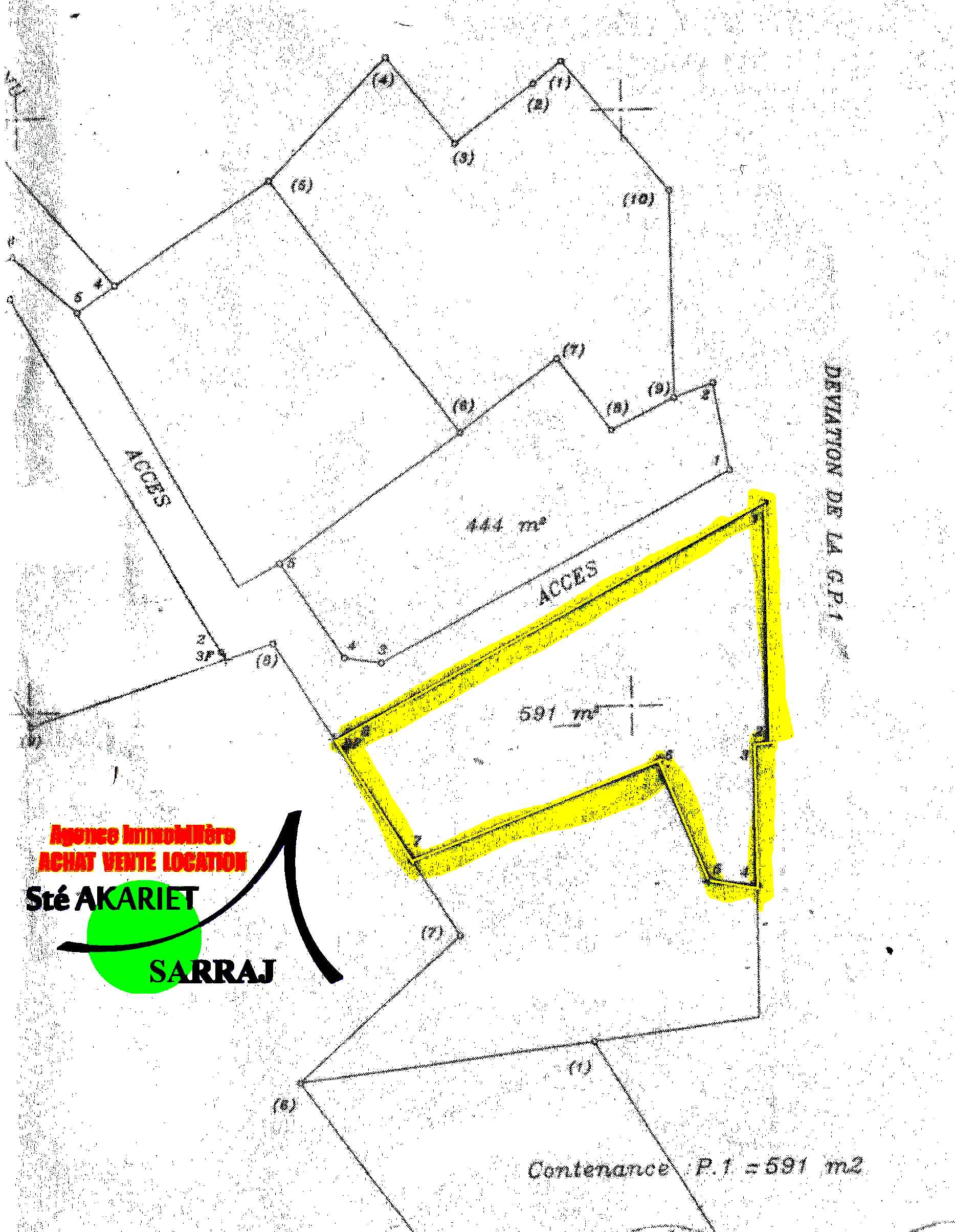 Hammam Sousse&nbsp;Hammam Sousse Gharbi&nbsp;Terrain&nbsp;Terrain nu&nbsp;Terrain 591m sur la route ceinture hammem sousse
