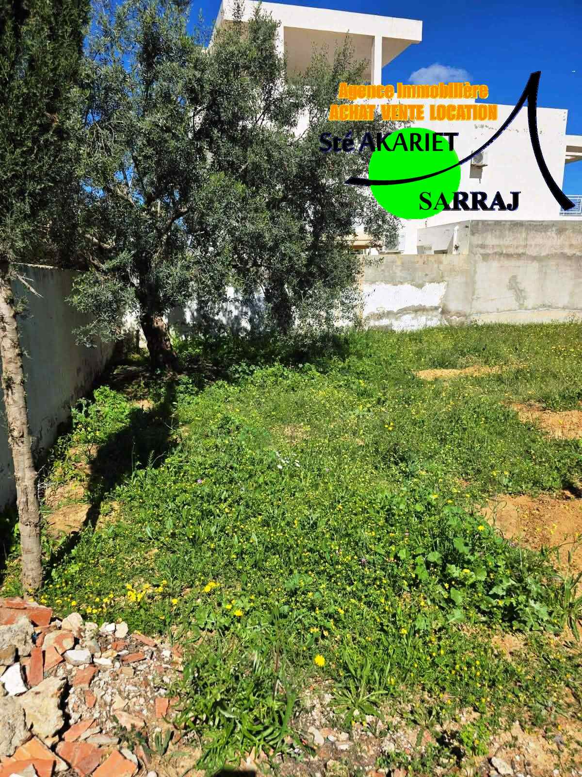 Akouda&nbsp;Chatt Meriem&nbsp;Terrain&nbsp;Terrain agricole&nbsp;Lot 485m zone des villas en face koussour gharnata