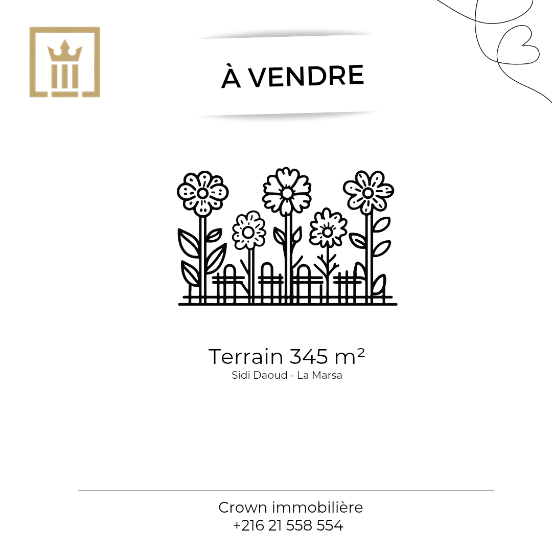 La Marsa&nbsp;Sidi Daoud&nbsp;Vente&nbsp;Surfaces&nbsp;Terrain nu a sidi daoud