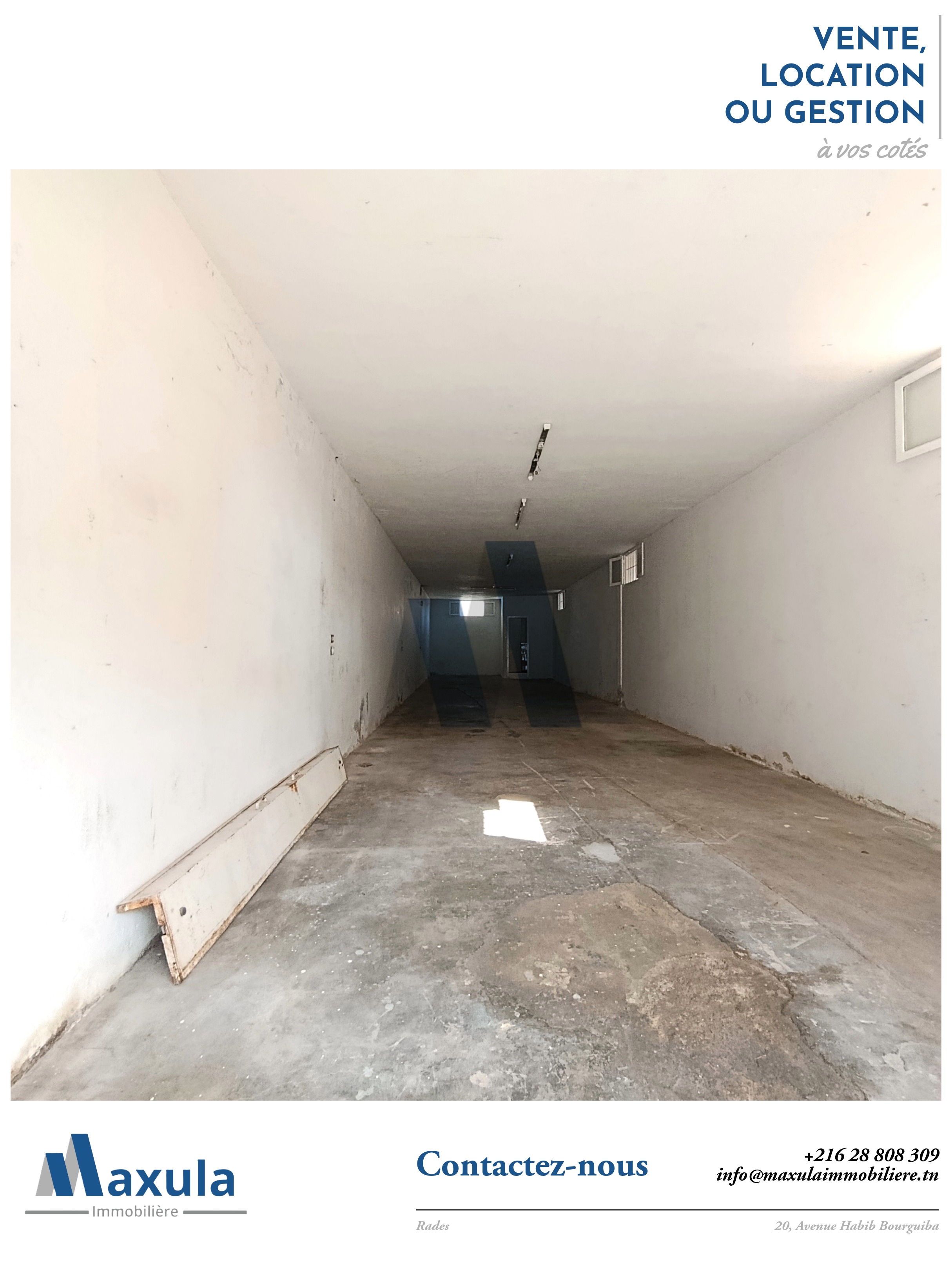 Ben Arous&nbsp;Ben Arous&nbsp;Bureaux & Commerces&nbsp;Autre&nbsp;Depot rue annaba a ben arous