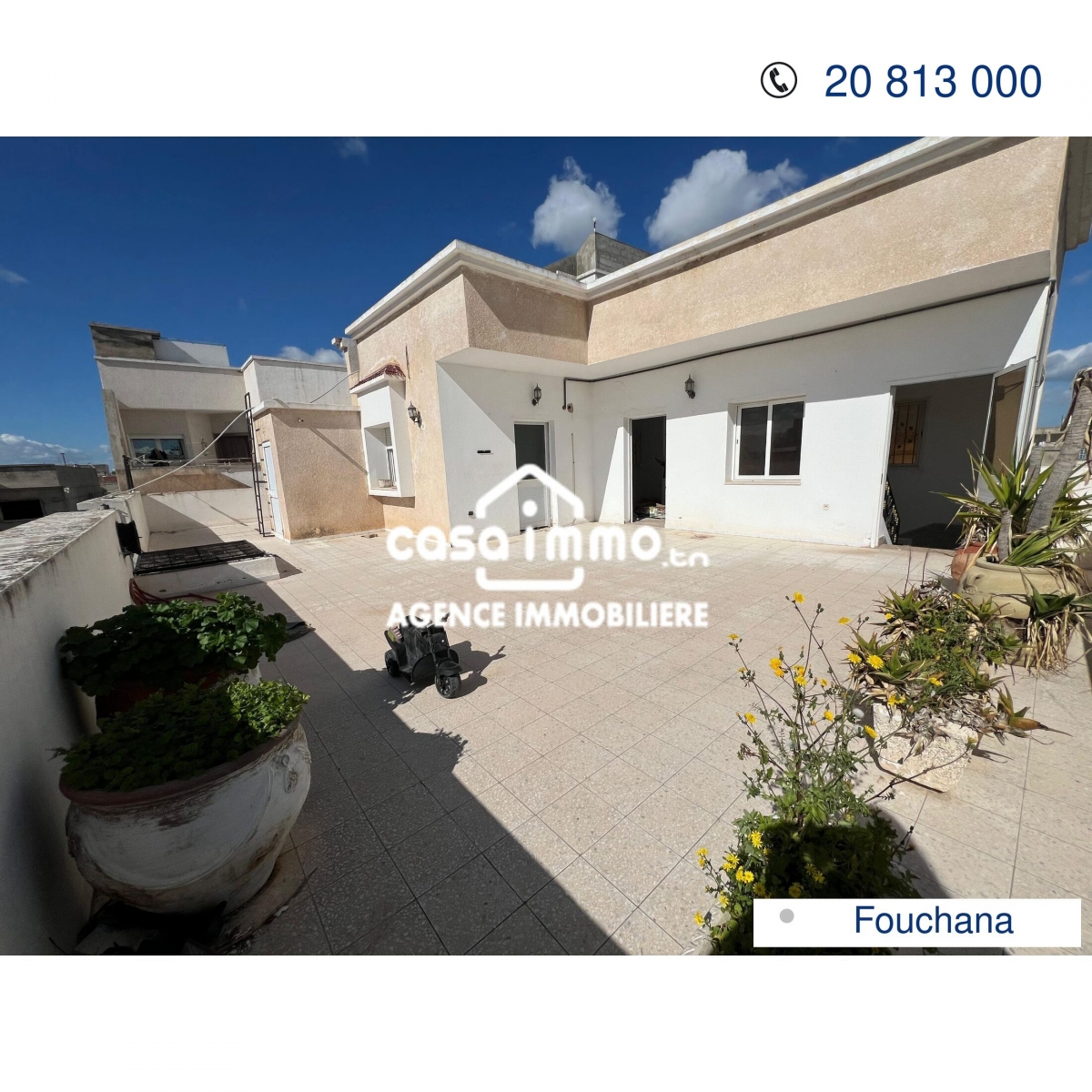 Fouchana&nbsp;Fouchana&nbsp;Vente&nbsp;Appart. 3 pi�ces&nbsp;Villa r2 � fouchana