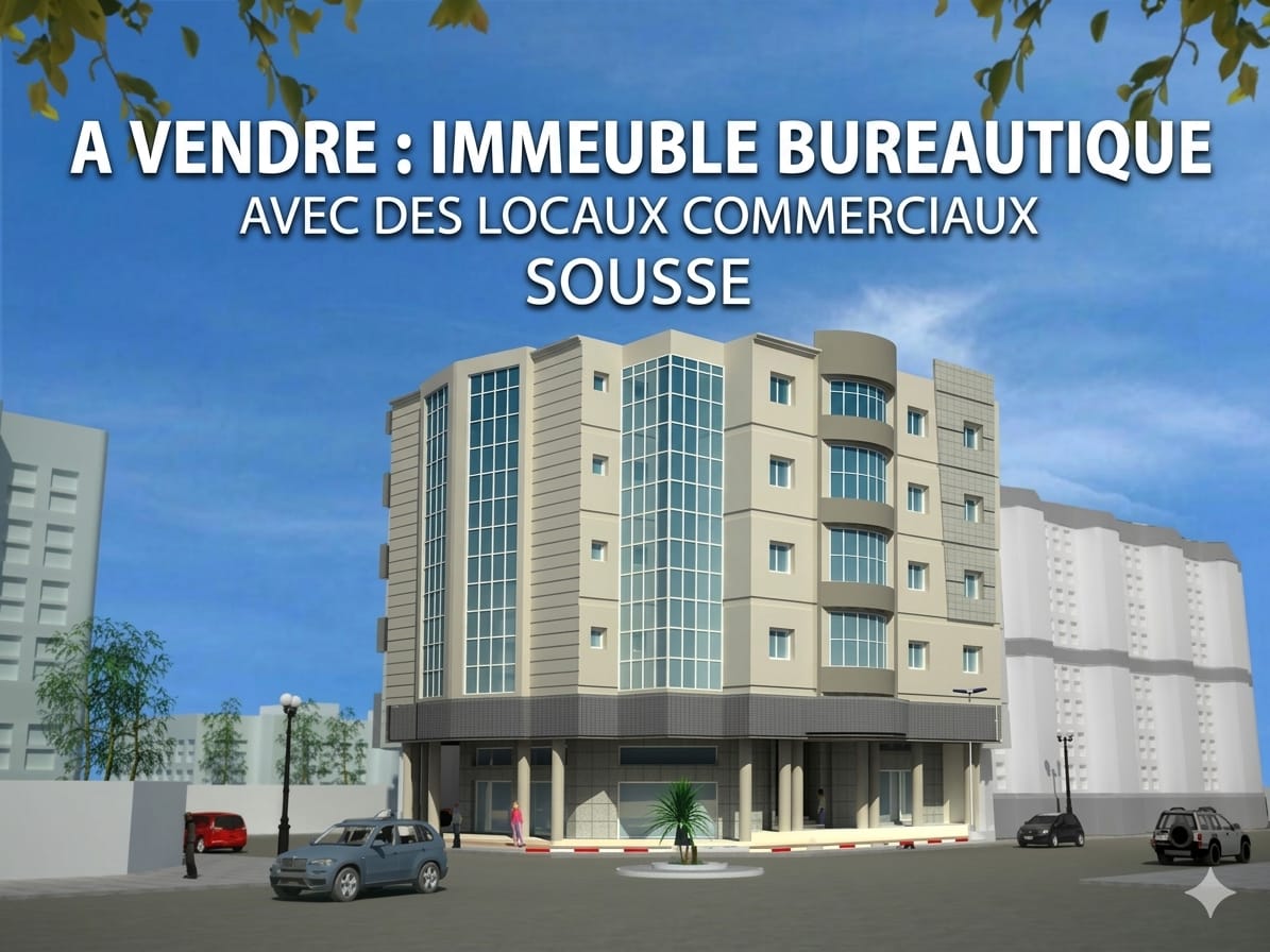 Sousse Jaouhara&nbsp;Sousse Khezama&nbsp;Vente&nbsp;Maisons&nbsp;Immeuble r5 bureaux avec des local commerciale