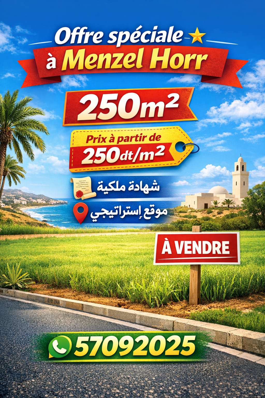 Kelibia&nbsp;Kelibia&nbsp;Terrain&nbsp;Terrain nu&nbsp;Menzel horr des terrains