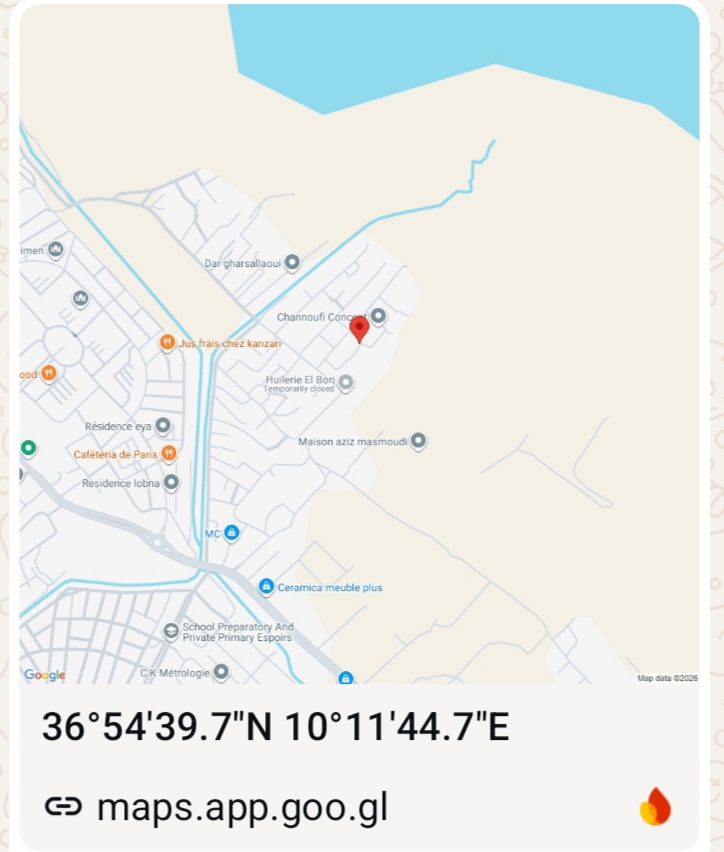 La Soukra&nbsp;Cite Ghouzaila&nbsp;Terrain&nbsp;Terrain agricole&nbsp;Terrain sidi slimane sokra