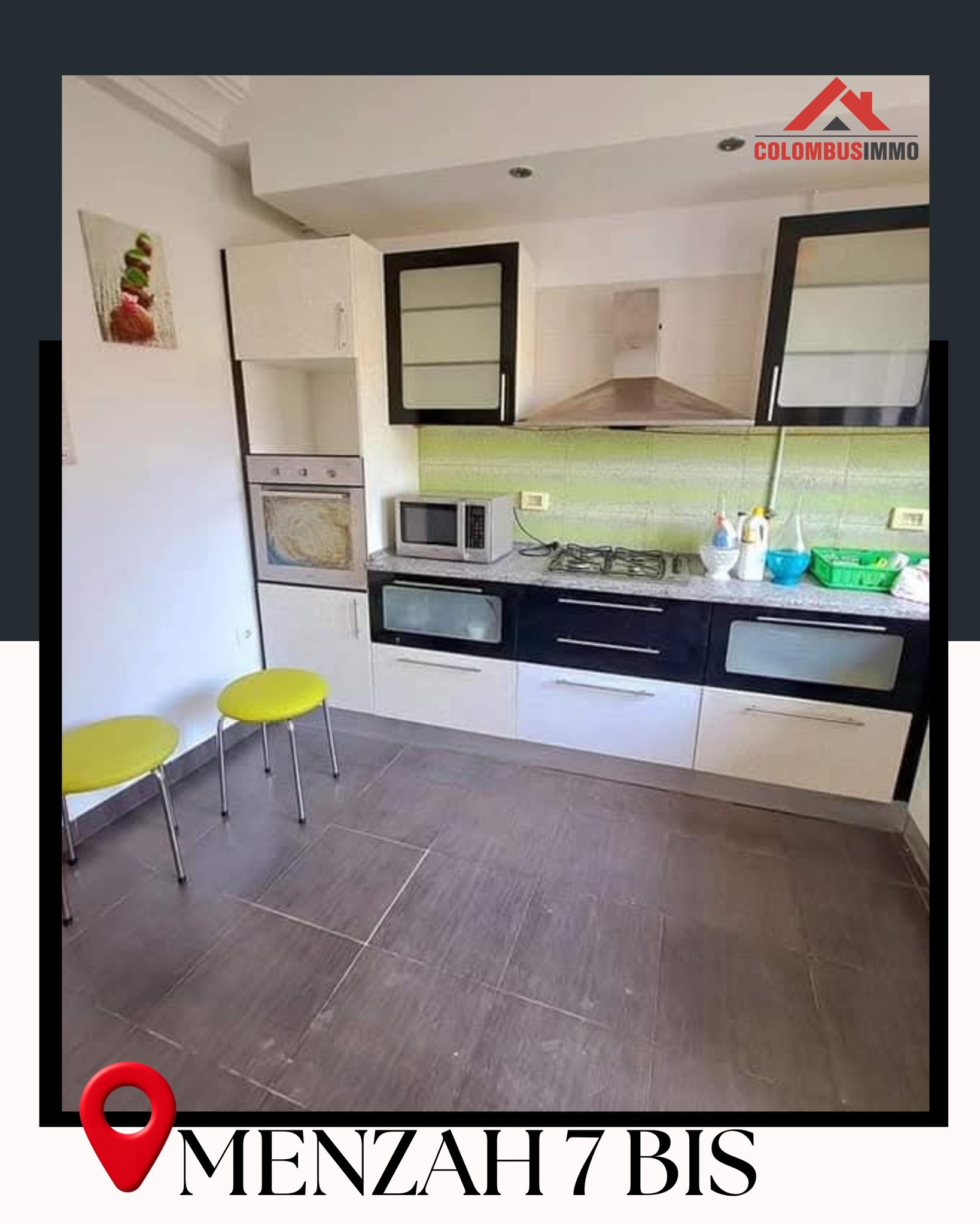 Ariana Ville&nbsp;El Menzah 7&nbsp;Location&nbsp;Appart. 3 pi�ces&nbsp;Appartement s2 � menzah7bis