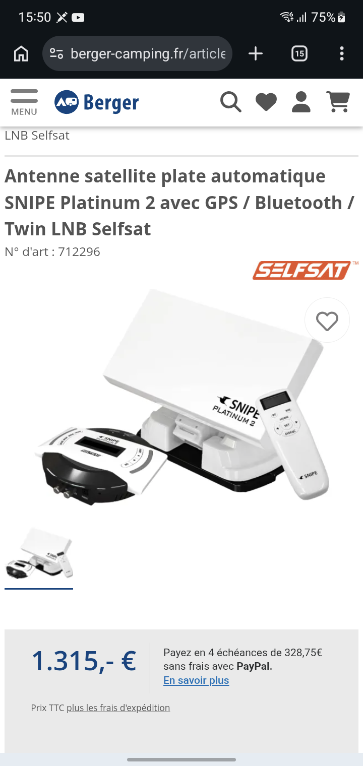 Sousse Jaouhara&nbsp;Cite Sahloul&nbsp;Parabole et r�cepteur&nbsp;Parabole&nbsp;Selfsat snipe 2