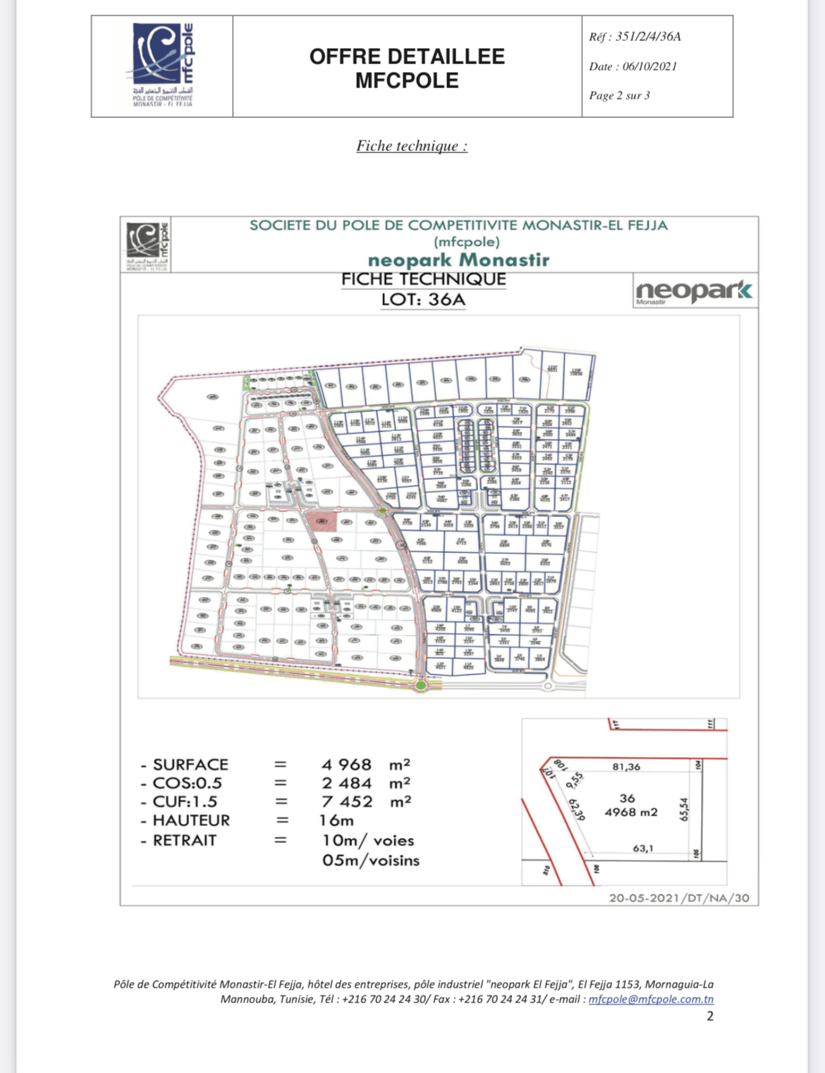 Sahline&nbsp;Sahline&nbsp;Vente&nbsp;Surfaces&nbsp;Terrain industriel