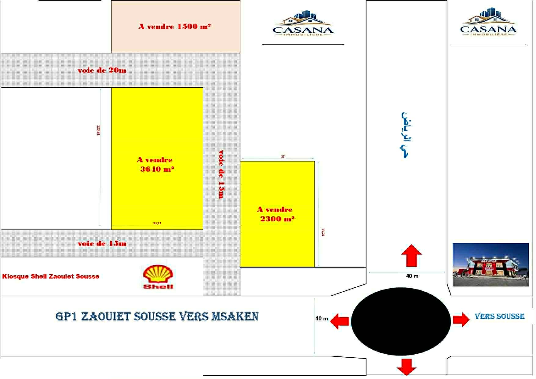 Sousse Riadh&nbsp;Zaouiet Sousse&nbsp;Terrain&nbsp;Terrain nu&nbsp;Dossier 103 n1