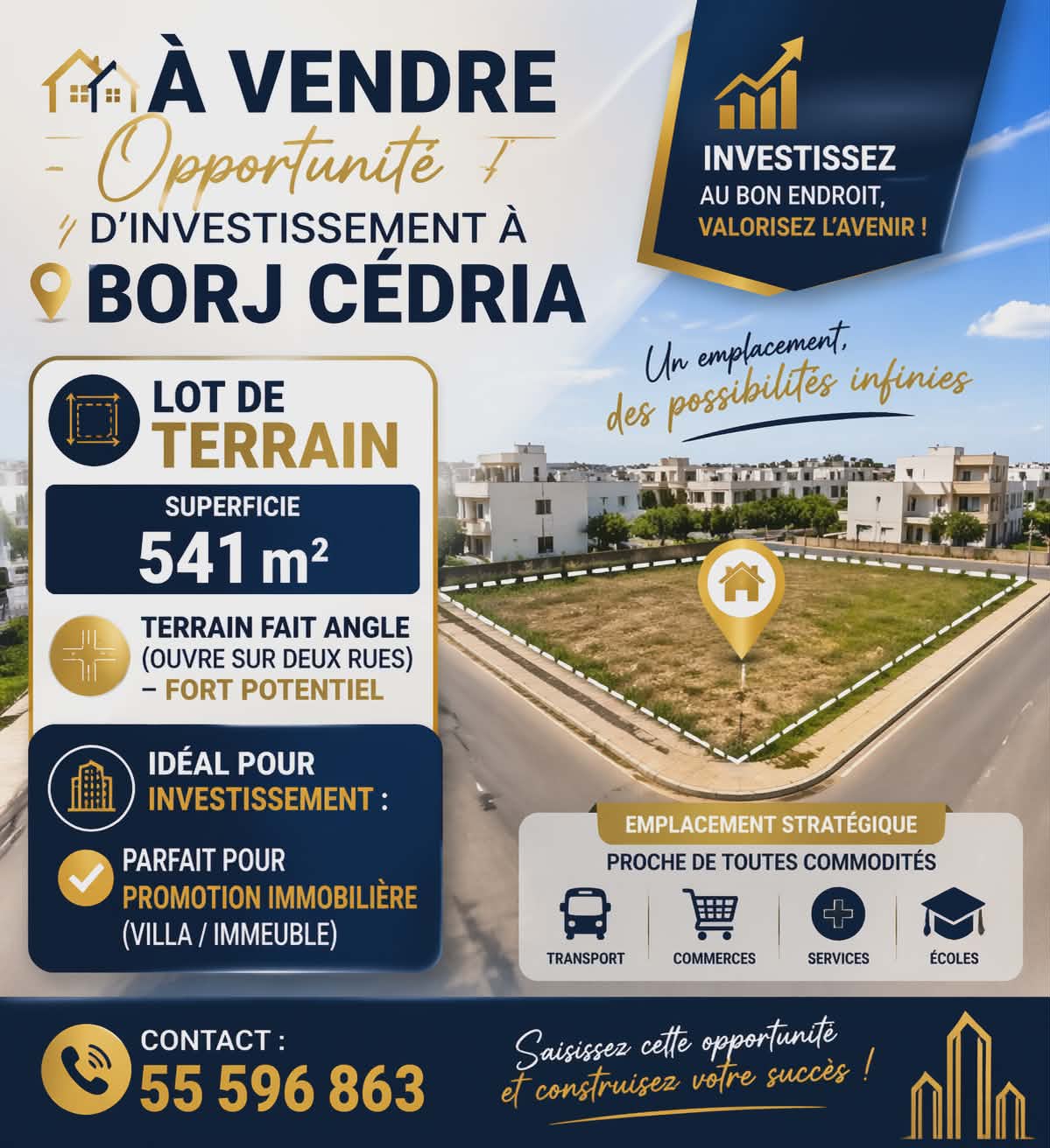 Hammam Chatt&nbsp;Borj Cedria&nbsp;Terrain&nbsp;Terrain nu&nbsp;Opportunit� d investissement � borj c�dria