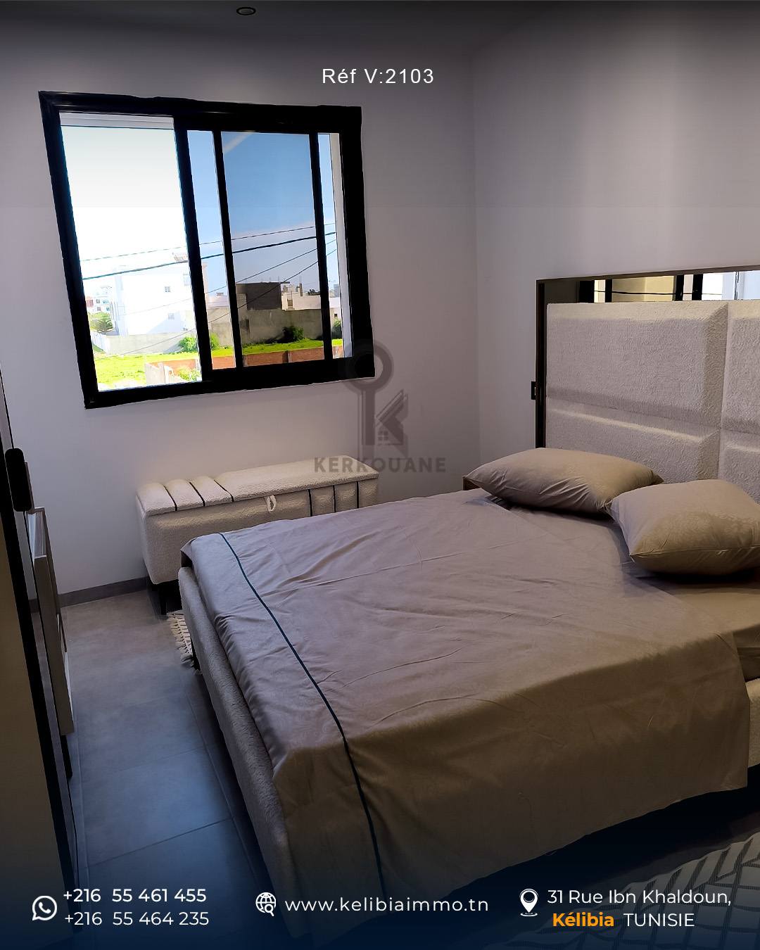 Hammam El Ghezaz&nbsp;Hammam El Ghezaz&nbsp;Vente&nbsp;Appart. 3 pi�ces&nbsp;Appartement meubl� � 150 m�tres de la plage