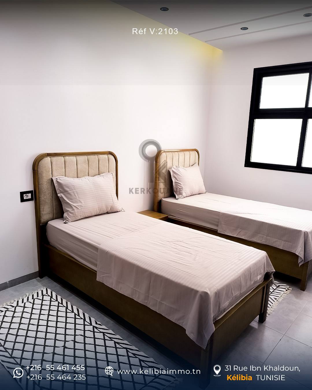 Hammam El Ghezaz&nbsp;Hammam El Ghezaz&nbsp;Vente&nbsp;Appart. 3 pi�ces&nbsp;Appartement meubl� � 150 m�tres de la plage