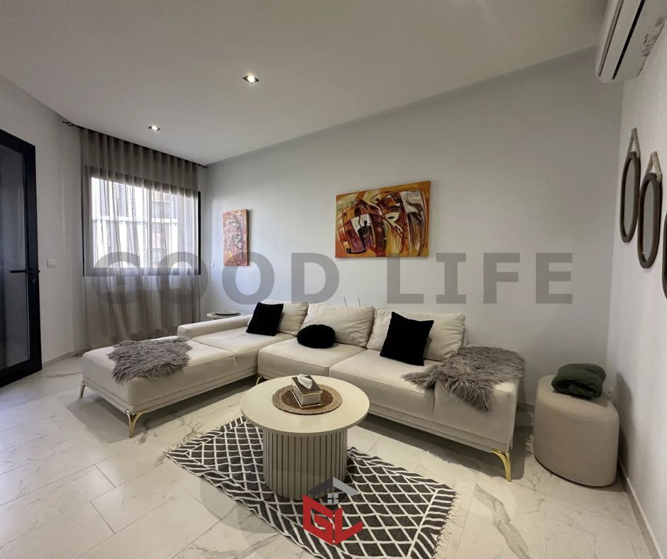 Ain Zaghouan&nbsp;Jardins de Carthage&nbsp;Location&nbsp;Appart. 2 pi�ces&nbsp;S1 neuf meubl� aux jardins de carthage