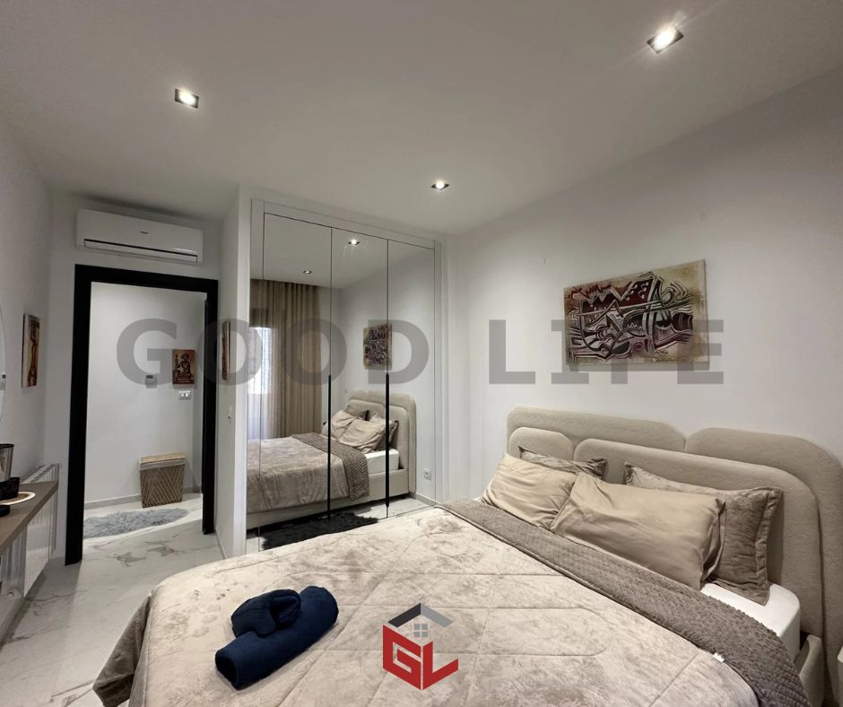 Ain Zaghouan&nbsp;Jardins de Carthage&nbsp;Location&nbsp;Appart. 2 pi�ces&nbsp;S1 neuf meubl� aux jardins de carthage