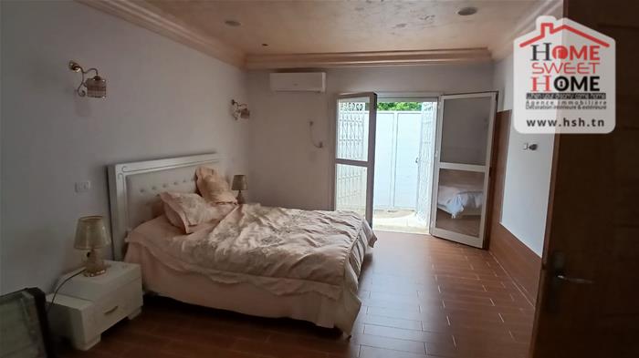 La Marsa&nbsp;Marsa Ennassim&nbsp;Location&nbsp;Appart. 4 pi�ces&nbsp;Rdc de villa s2 meubl� calyra � la marsa ennassim