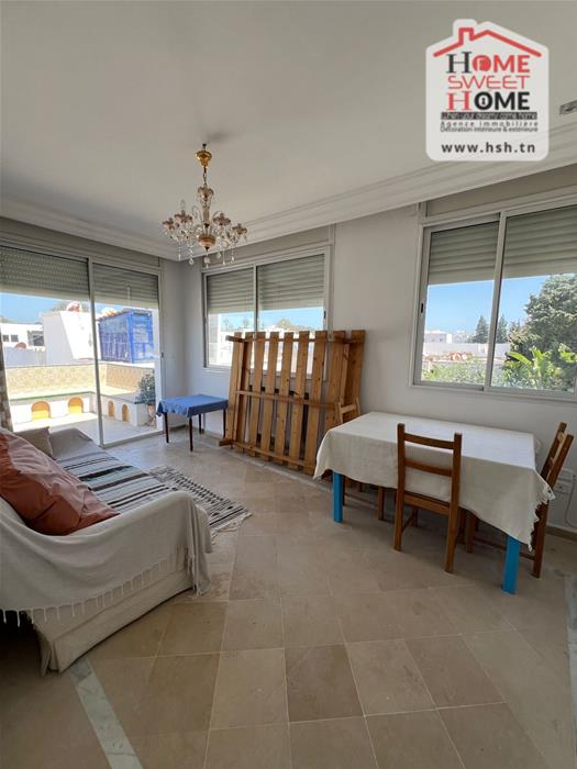 La Marsa&nbsp;Marsa Ennassim&nbsp;Location&nbsp;Appart. 3 pi�ces&nbsp;Etage de villa s2 meubl� kira � la marsa