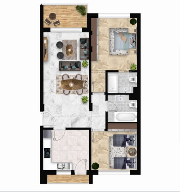 Hammam Sousse&nbsp;El Kantaoui&nbsp;Vente&nbsp;Appart. 3 pi�ces&nbsp;S2 route touristique kantaoui