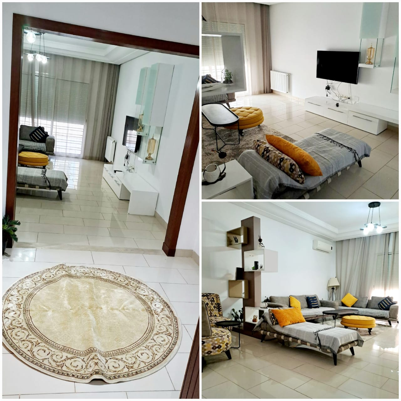 La Marsa&nbsp;El Aouina&nbsp;Location&nbsp;Appart. 5 pi�ces+&nbsp;Partc l s4 meubl� neuf cit� wahat � l'ann�e