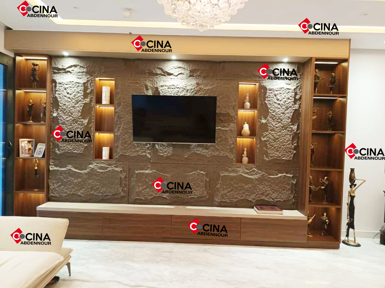 La Soukra&nbsp;Sidi Frej&nbsp;Salon - Salle � manger &nbsp;Meubles TV&nbsp;Meuble tv sur mesure