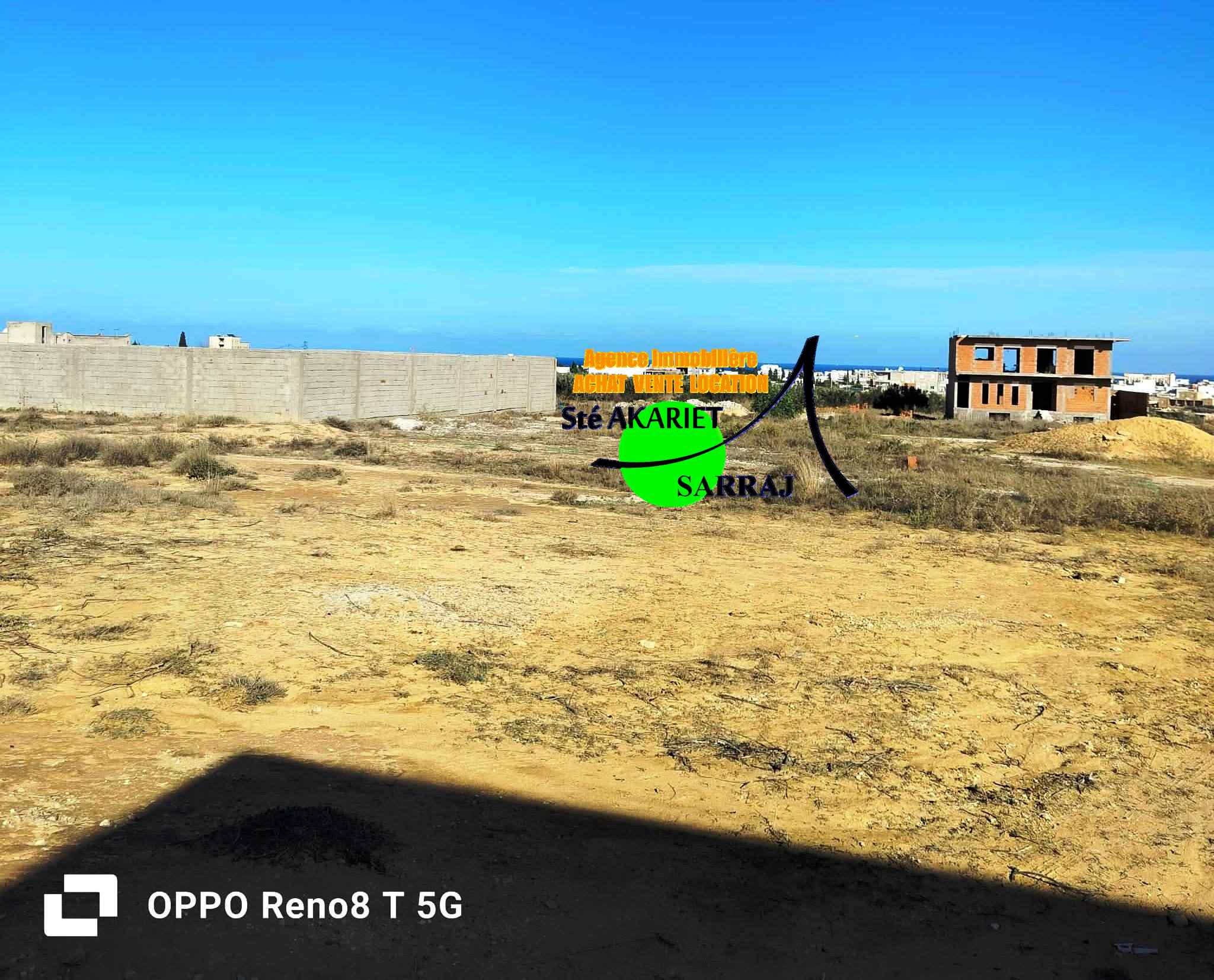Akouda&nbsp;Chatt Meriem&nbsp;Terrain&nbsp;Terrain nu&nbsp;Occasion terrain 328m � koussour gharnata