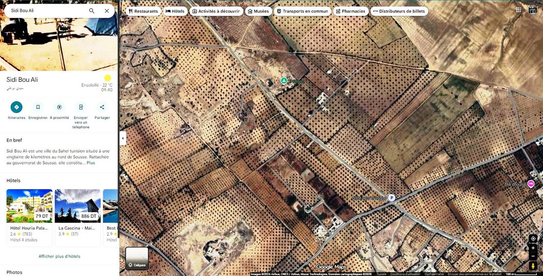 Sidi Bou Ali&nbsp;Sidi Bou Ali&nbsp;Terrain&nbsp;Terrain agricole&nbsp;Terrain 4 hectare et 800m � sidi bouali vers knena