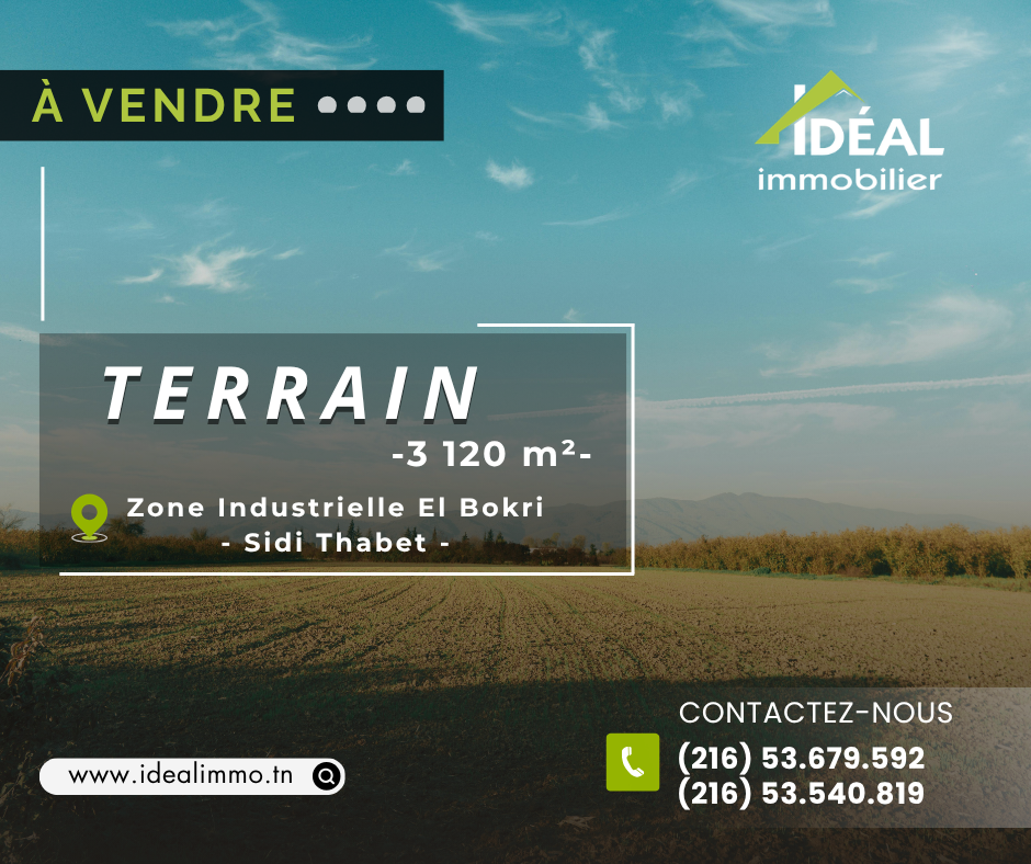 Sidi Thabet&nbsp;Cite El Bokri&nbsp;Terrain&nbsp;Terrain nu&nbsp;Av terrain zi el bokri