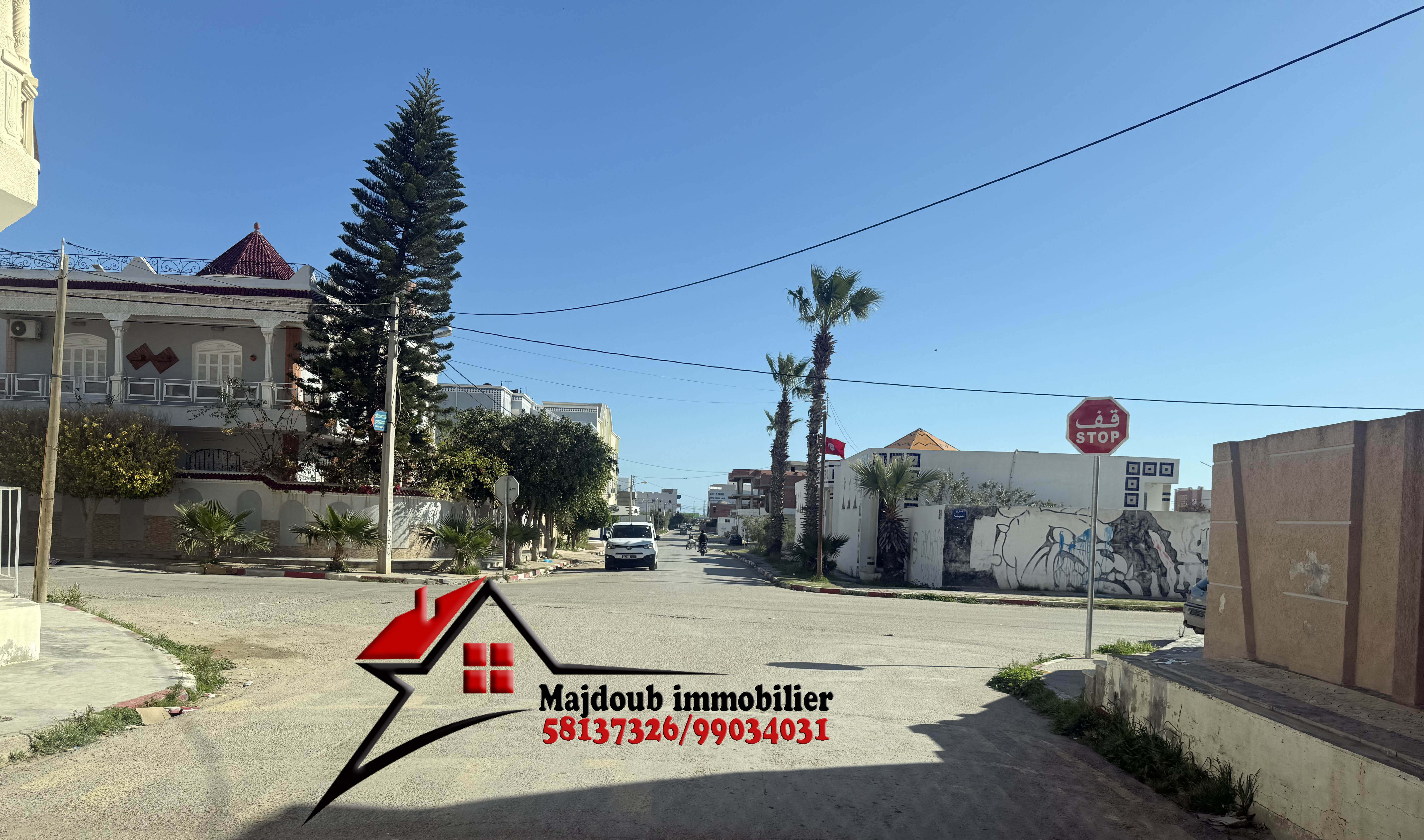 Sousse Riadh&nbsp;Zaouiet Sousse&nbsp;Terrain&nbsp;Terrain nu&nbsp;Lot de coin zaouiet sousse  zone calme