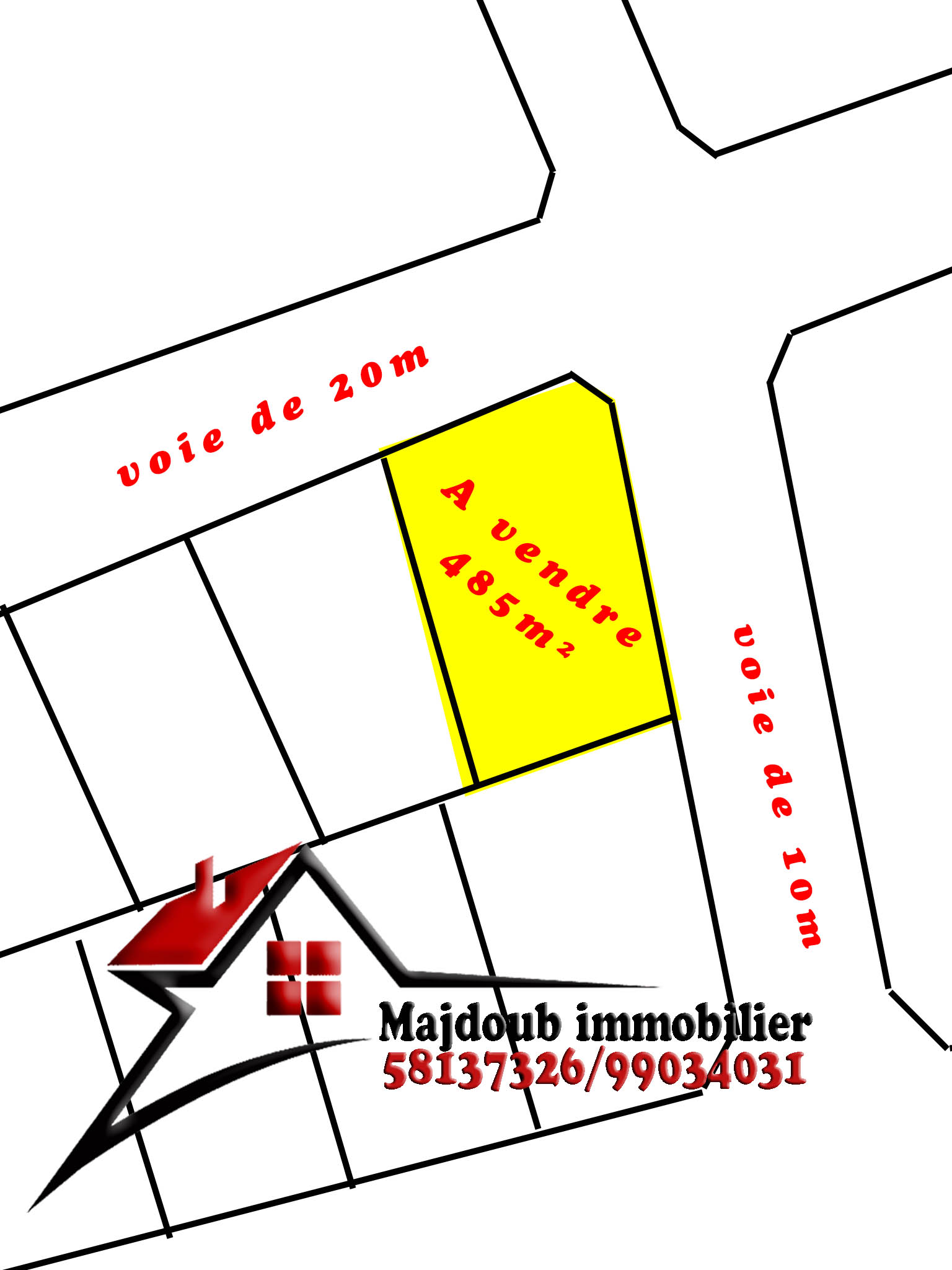 Sousse Riadh&nbsp;Zaouiet Sousse&nbsp;Terrain&nbsp;Terrain nu&nbsp;Lot de coin 7ay matar