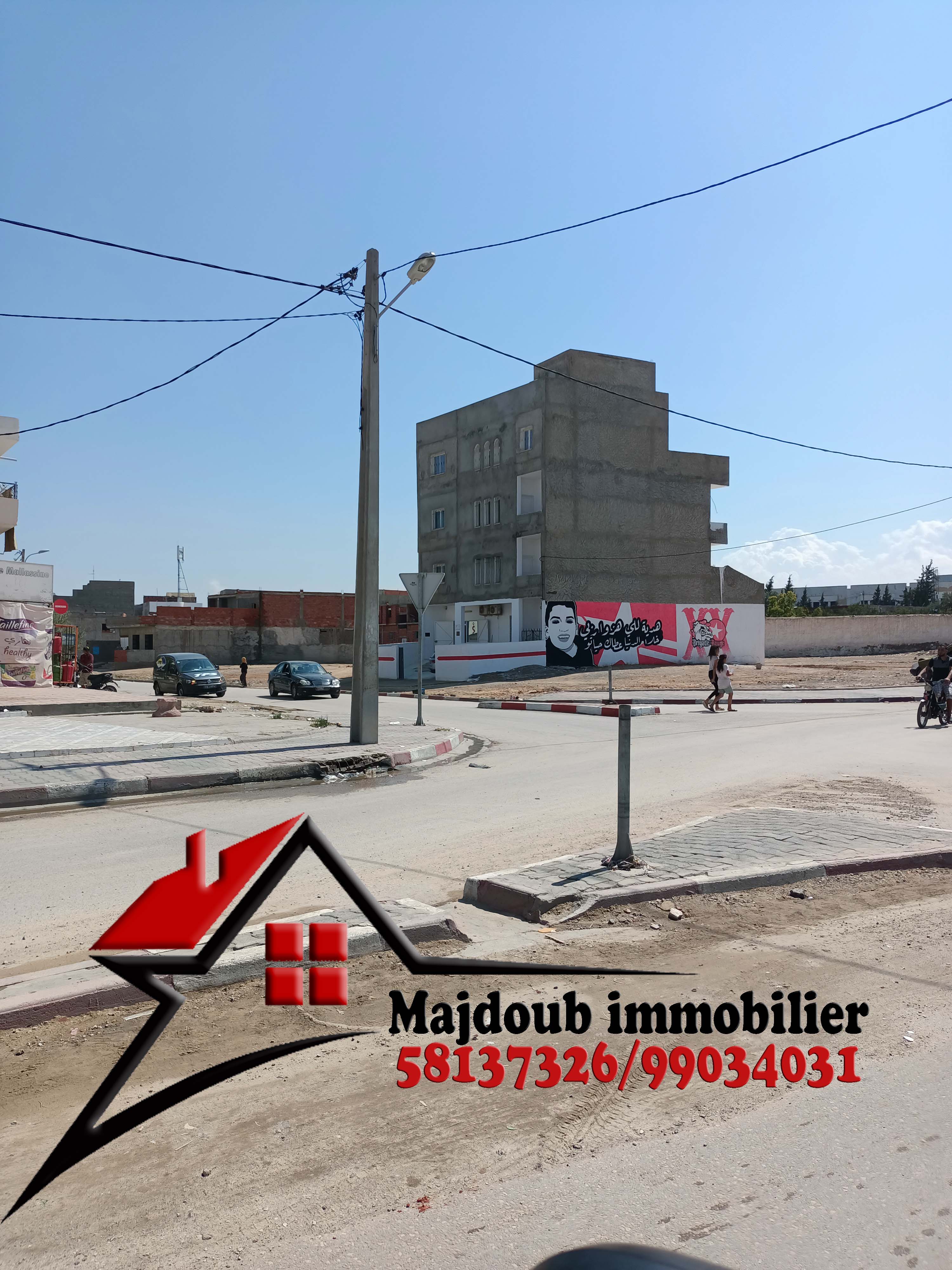 Sousse Riadh&nbsp;Zaouiet Sousse&nbsp;Terrain&nbsp;Terrain nu&nbsp;Terrain que fait le coin hay matar