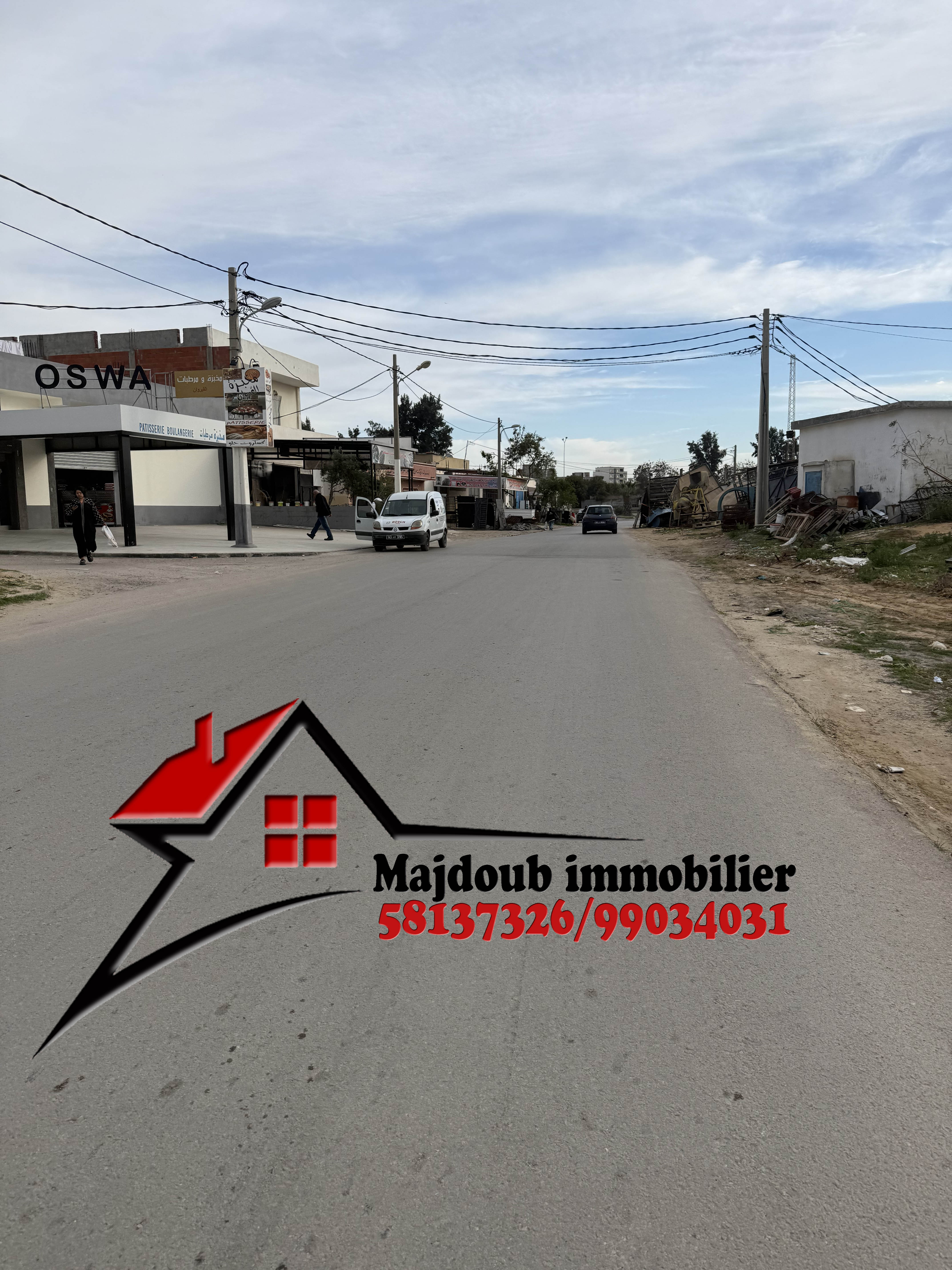 Sousse Riadh&nbsp;Zaouiet Sousse&nbsp;Terrain&nbsp;Terrain nu&nbsp;Terrain que fait le coin hay matar