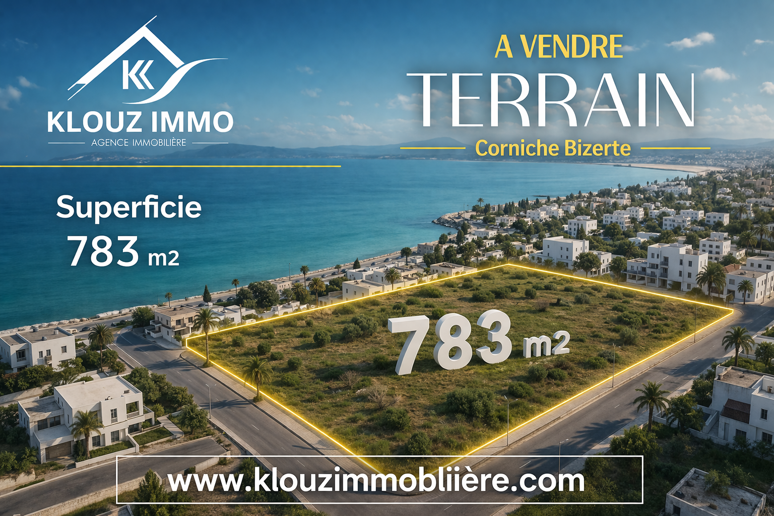 Bizerte Nord&nbsp;Bizerte&nbsp;Vente&nbsp;Autre&nbsp;Opportunit� en or corniche bizerte