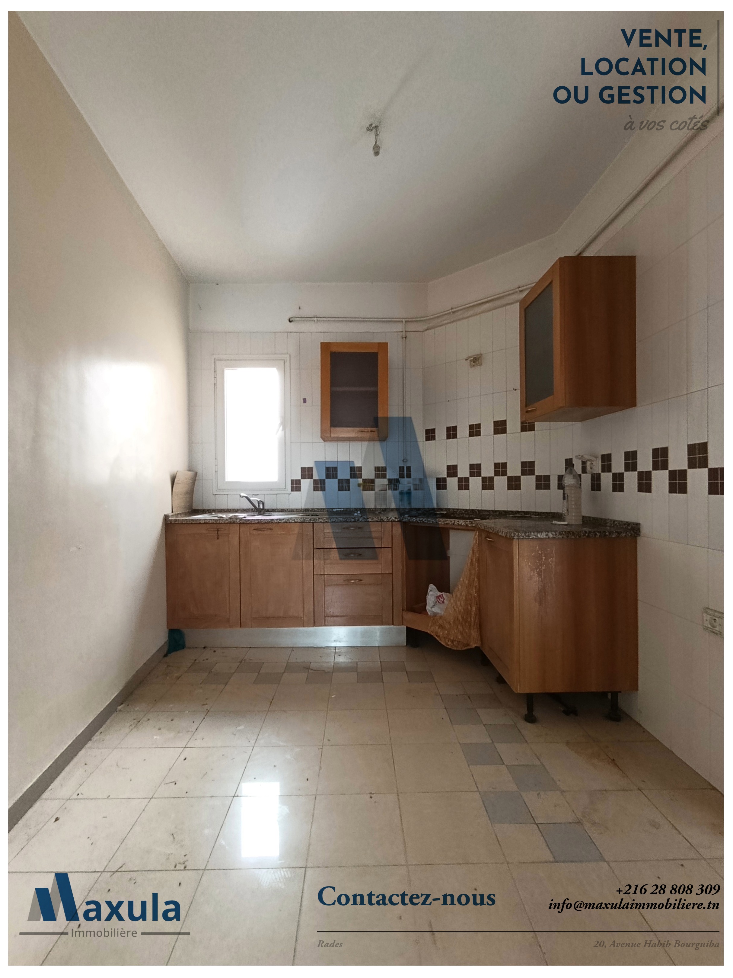 Rades&nbsp;Rades&nbsp;Location&nbsp;Appart. 3 pi�ces&nbsp;Appartement s2 a rades residence turquoise