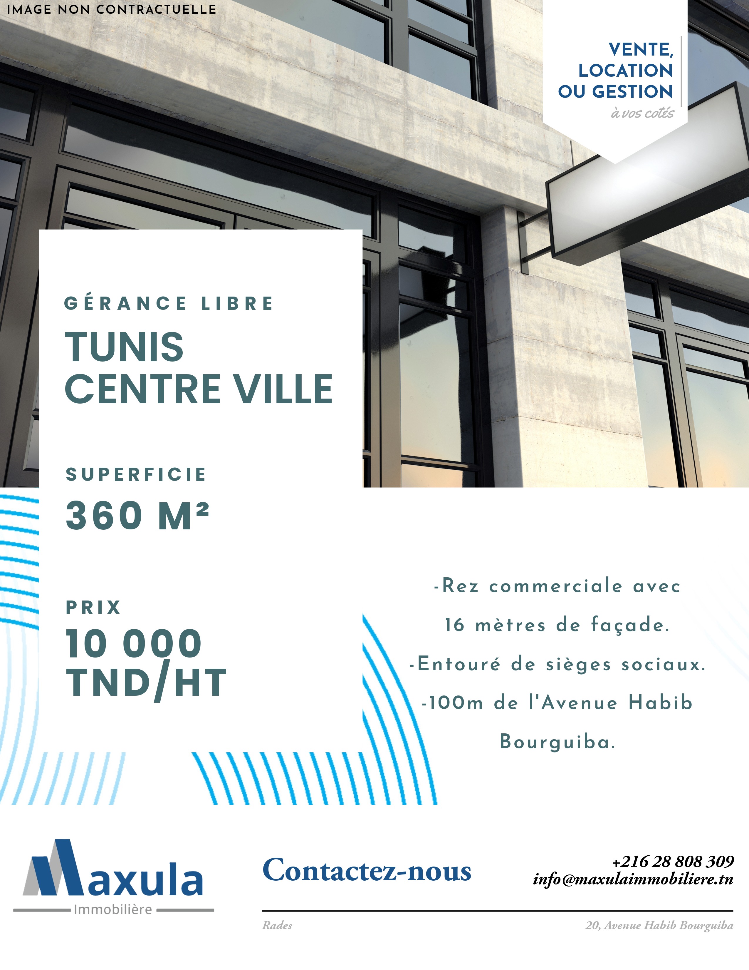 Bab Bhar&nbsp;Bab Bhar&nbsp;Bureaux & Commerces&nbsp;G�rance libre&nbsp;En gerance libre un rez commercial a tunis