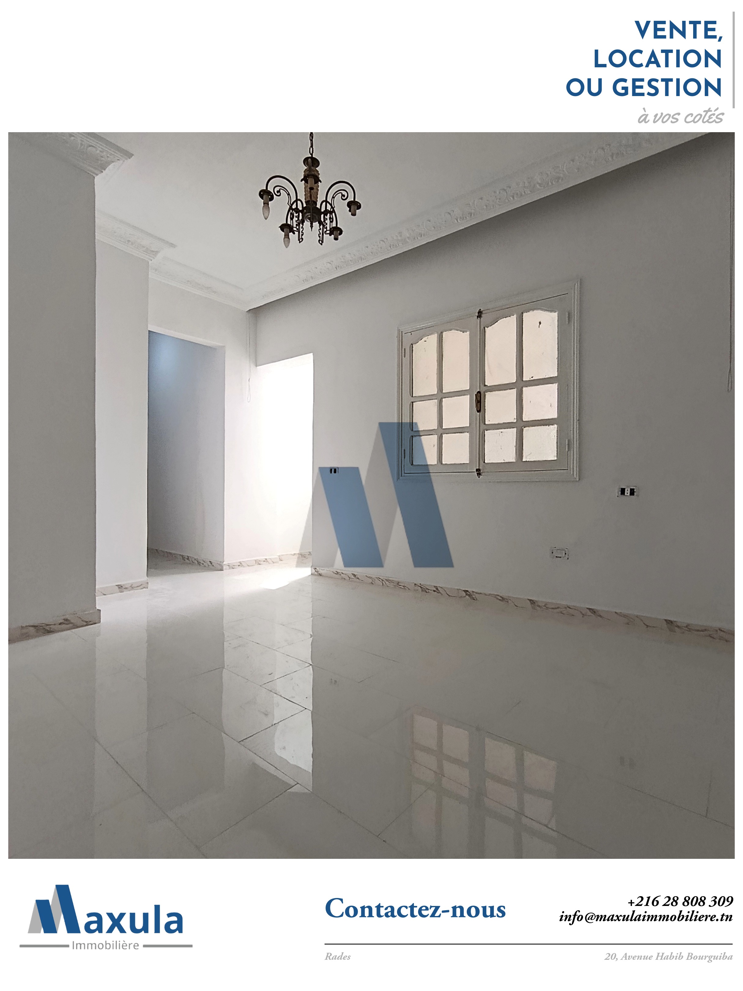 Rades&nbsp;Rades El Mrah&nbsp;Location&nbsp;Appart. 2 pi�ces&nbsp;Appartement s1 a rades mrah