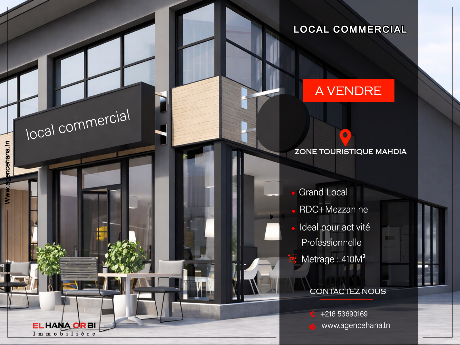 Mahdia&nbsp;Mahdia&nbsp;Vente&nbsp;Autre&nbsp;Local commercial zone touristique mahdia