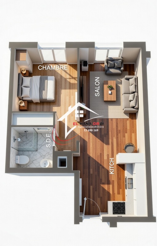 Mahdia&nbsp;Mahdia&nbsp;Vente&nbsp;Appart. 1 pi�ce&nbsp;App s1 avec piscine projet sur plan  mahdia